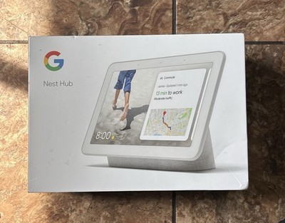 Google Nest Hub with Built-In Google Assistant, Chalk (GA00516-US)- Sealed !