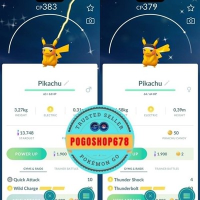 Pokémon PTC Go - Shiny Pikachu Wearing  Marathon Visor 2026   Mini or Trade