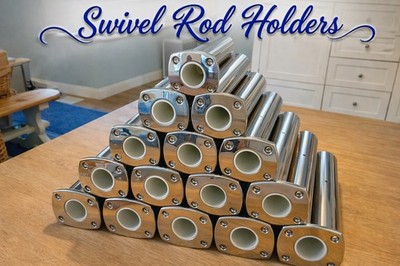 12  Swivel Rod Holder - Stainless- Bluefin Tuna Fishing 