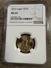 2026 GOLD EAGLE $10 1/4oz COIN NGC MS69