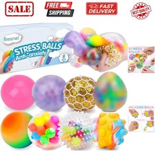 Stress Balls Set, Squishy Stress Ball, 8 Pack Stress Relief Ball for Adults, ...