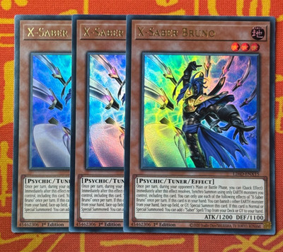 YUGIOH X-SÄBEL BRUNO ULTRA RARE NM L26D-DEX15 x3 PLAYSET