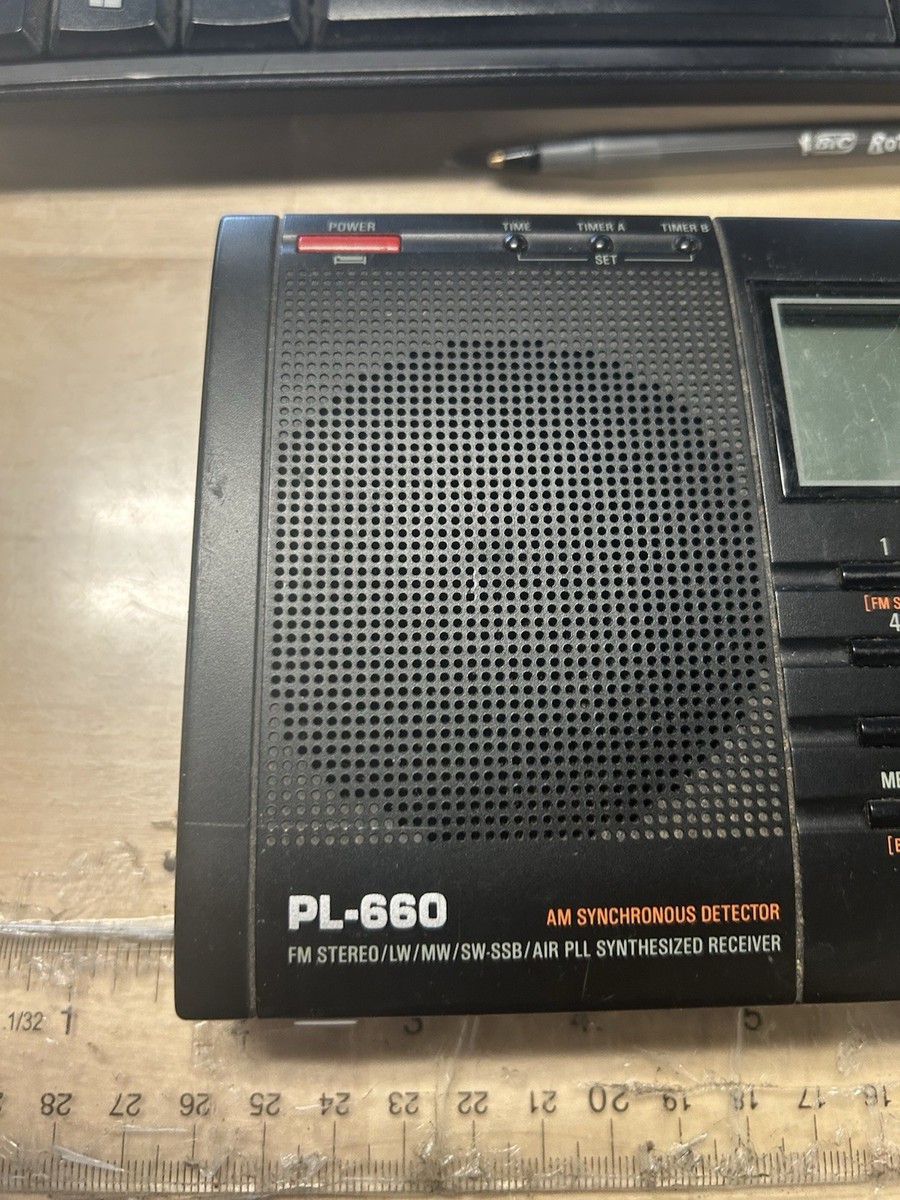 TECSUN PL660 AM/FM/SW Air SSB Synchronous Radio - Black for sale