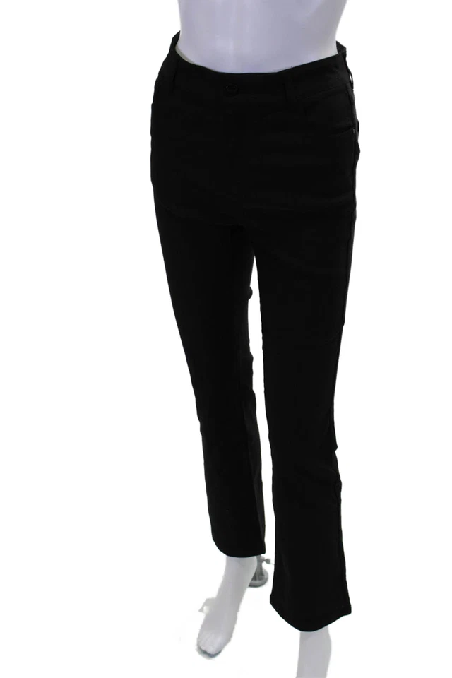 Pantalones ajustados Renuar para mujer pierna recta tiro medio cremallera mosca negros talla 16 Foto 2 de 4