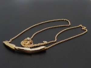 Authentic Authentic Pandora Shine 18k gold-plated Flower Stem Necklace Clear Zirconia