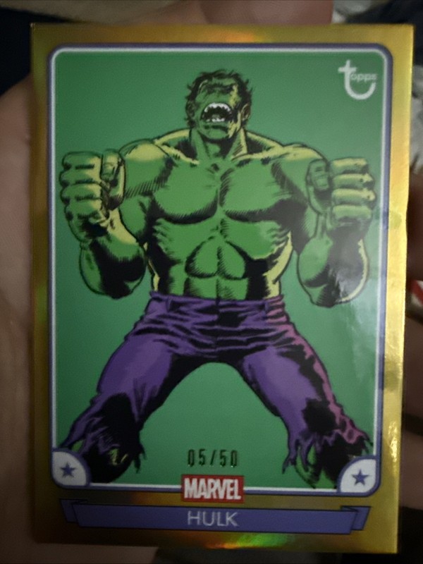 2026 Topps Marvel Brooklyn Collection GOLD Parallel Hulk #’d /50