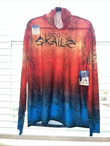 Loco Skailz Performance Fishing Savage Mesh Long Sleeve Shirt UPF 50 Men's M NWT
