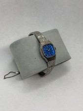 Vintage Seiko 17 Jewel Manual Wind Ladies Watch Blue Dial 17-3430 RUNNING