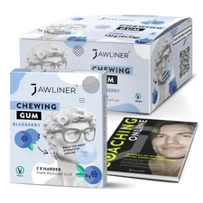 ® Hard Jwaline Chewing Gum - Sugar Free Blueberry Tough Jaw Gum - Jaw Exerciser