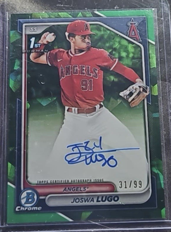 JOSWA LUGO 2024 Bowman Chrome Sapphire  1st  Green Refractor Auto /99