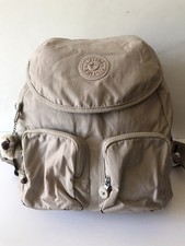 ZAINO DONNA KIPLING GOLDEN TAN FIONA SCUOLA/VIAGGIO CON PORTACHIAVI GORILLA NUOVO CON ETICHETTE