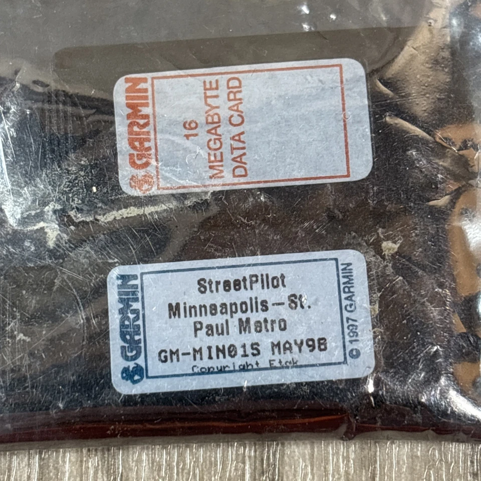 Rare 1998 Garmin 16 MB Megabyte Blank Data Card & Street-Pilot Minnesota (K181E) - Image 2 of 4