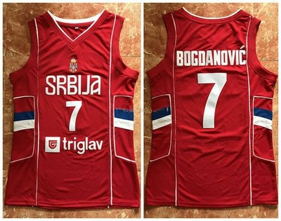 Bogdan Bogdanovic #7 Serbia Basketball Jerseys All Stitched Custom Names