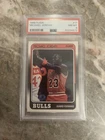 1988 Fleer Basketball Michael Jordan card# 17 graded PSA 8 NM-MT