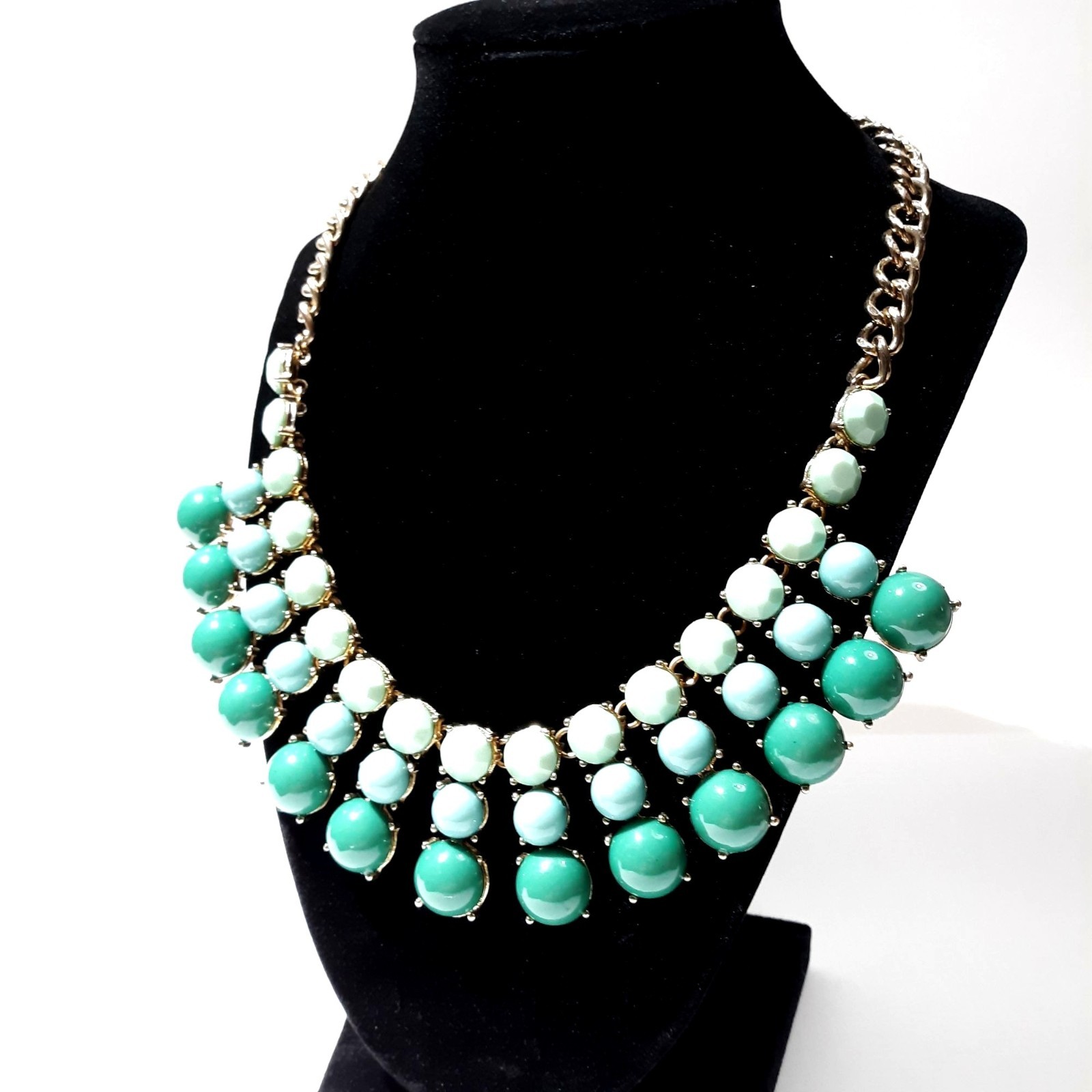 Baublebar Turquoise Ombre Bib Statement Necklace - image 1
