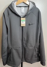 Nike Pro Therma Sphere Therma-FIT Hooded Jacket Mens Sz: XL DD2124-068 Gray