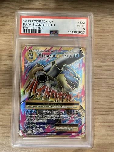 2016 Pokemon XY FA/M Blastoise EX Evolutions 102/108 PSA 9