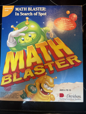 Math Blaster Episode One In Search of Spot for PC Windows/Mac, 1994 Vintage Game