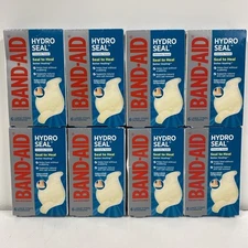 LOT x8 BAND-AID Hydro Seal Large Adhesive Hydrocolloid Gel Bandages Waterproof