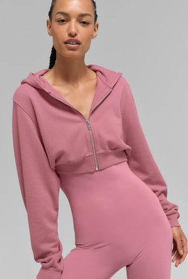 alo　Sweet Escape ジップアップ フーディ alo Sweet Escape Zip-up Hoodie Pink Wild Rose size SMALL EUC | eBay