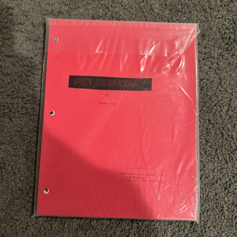 ORIGINAL STEPHEN KING PET SEMATARY FIRST DRAFT RARE SCRIPT HTF