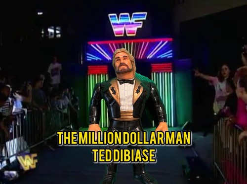 WWF Hasbro Million Dollar Man Ted Dibiase Black Su...