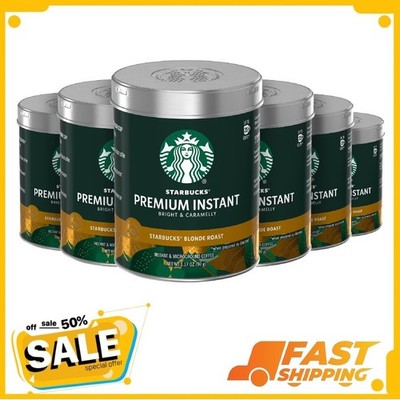 Starbucks Premium Instant Coffee, Starbucks Blonde Roast, Arabica Beans, 3.17 oz