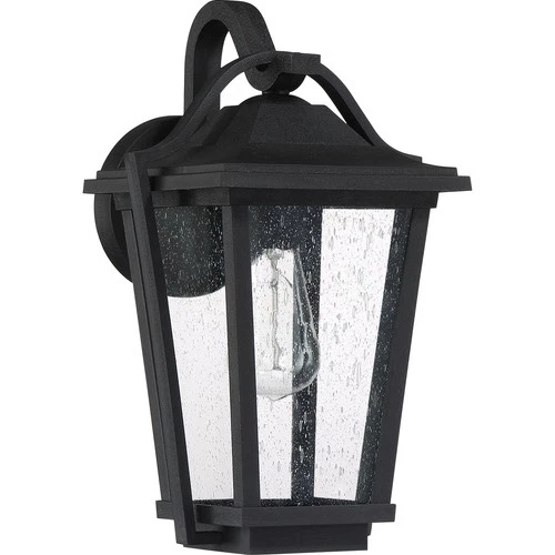 Darius 1-Light Outdoor Wall Lantern in Earth Black - Picture 2 of 6