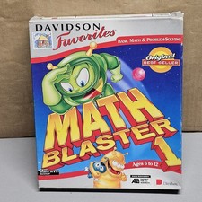 Davidson Math Blaster 1 Educational PC Game CD-ROM Big Box Ages 6 12