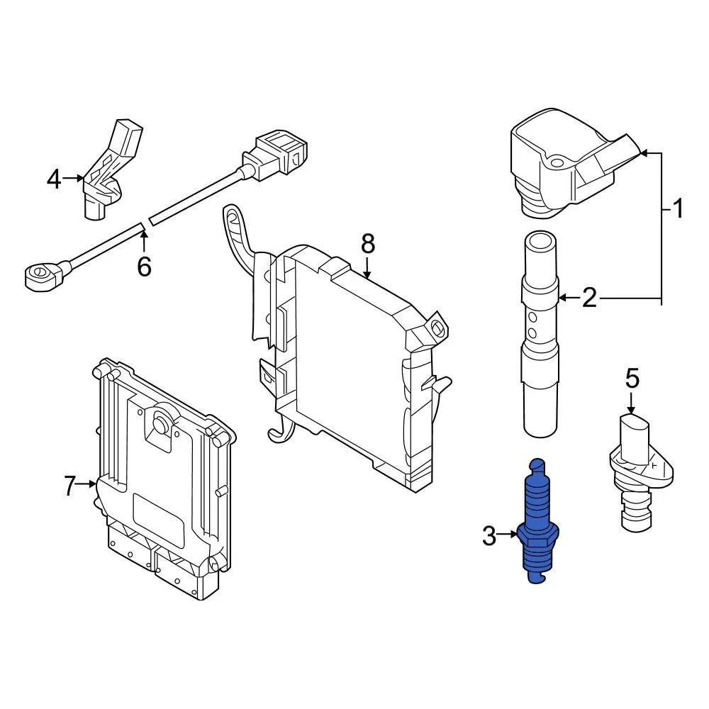 For Audi Q7 2017-2022 Audi 06K905601B Spark Plug