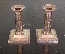 Pair of Victorian / Edwardian Mappin & Webb Silver Plated Candlesticks