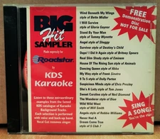 KDS KARAOKE - BIG HIT SAMPLER CD