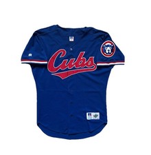 Vintage Russell Athletic Blue Diamond Collection Chicago Cubs Jersey Size 44 USA