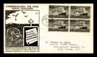 Dr Jim Stamps FDC Four Immortal Chaplains Block Crosby Thermograph Photo Cachet