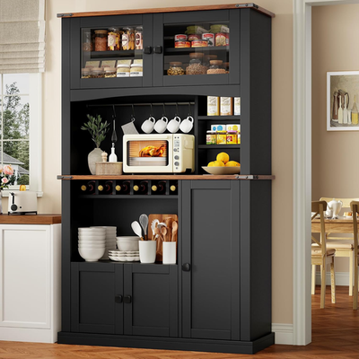 #ad #ad 71quot; Tall Kitchen Pantry Cabinet with Charge Station 3 Adjustable Shelves Wine $395.99
