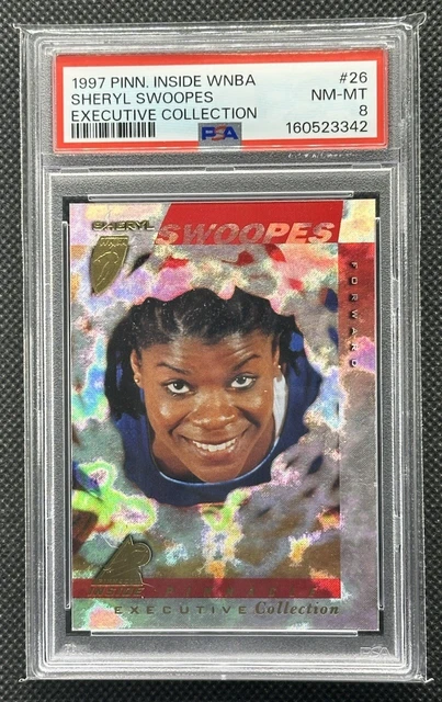 1997 Pinnacle WNBA Sheryl Swoopes Executive Collection Rookie RC #26 PSA 8