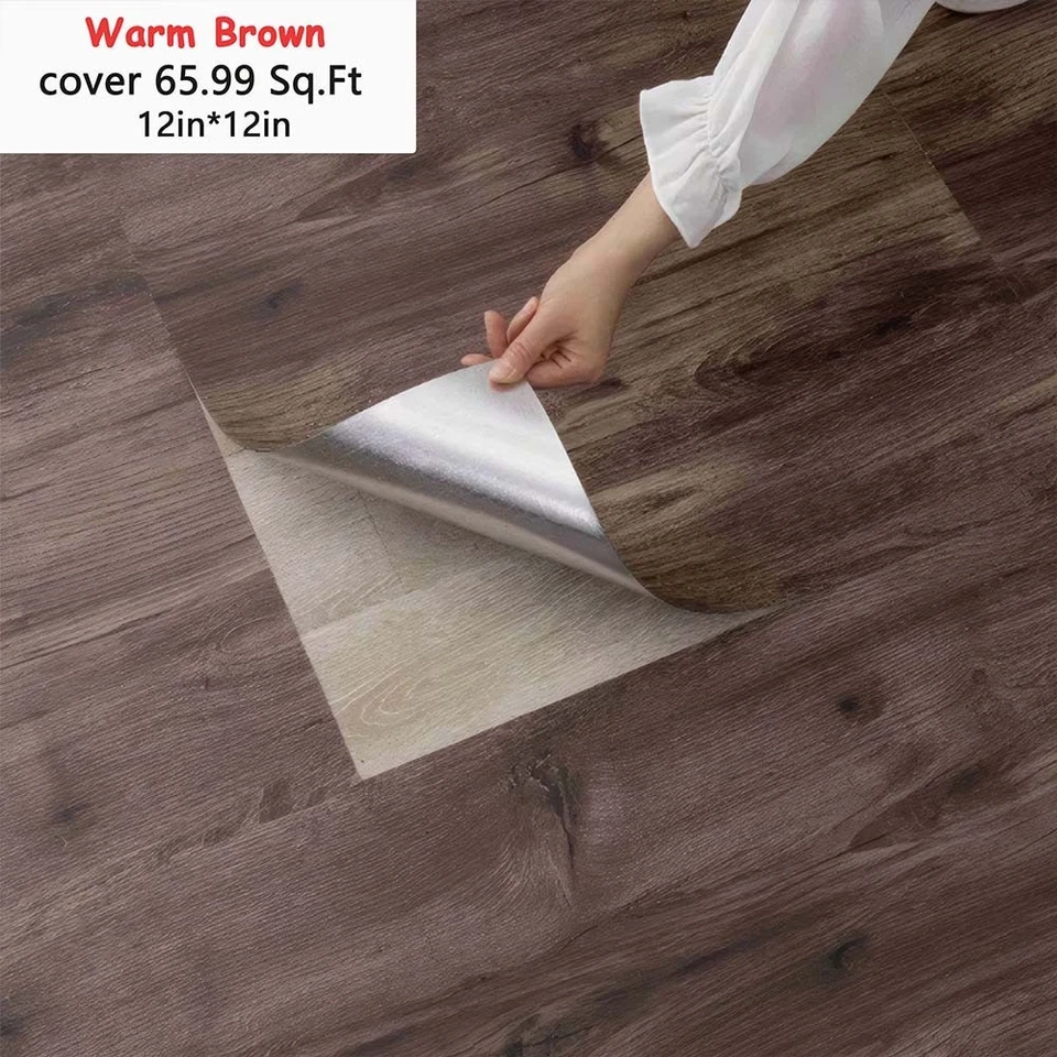 12"*12" Peel & Stick Wooden Vinyl Plank Flooring Tile Self-Adhesive - Image 4 of 4