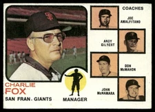 1973 Topps Charlie Fox/Joe Amalfitano/Andy Gilbert/Don McMahon/John McNamara San