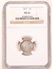 1892 10C Barber Liberty Head Dime MS62 NGC 3736012-010