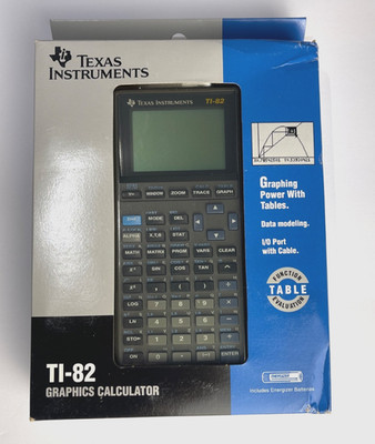 Texas Instruments T1-82 Graphing Calculator with book  - New open box