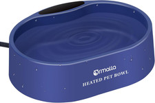 Heated Dog Water Bowl, Large Capacity 125Oz Outdoor Heated Pet Bowl for Dog, Cat