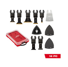Milwaukee 49-10-9114 Universal OPEN-LOK Oscillating Multi-Tool Blade Kit - 15 PC
