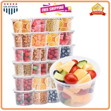 24 Pack 16 oz Deli Containers with Lids Leakproof BPA Free Food Storage Set