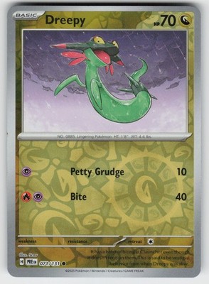 Dreepy Reverse Holo SV: Prismatic Evolutions Common 071/131 NM