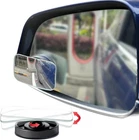 2pcs Blind Spot Mirror Convex 360° Wide Angle Suction Cup Adjustable Car Mirror