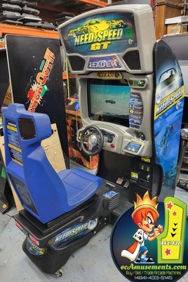Global VR NEED FOR SPEED GT Arcade Sit Down Driving Racing Video Game - 24'' LCD
