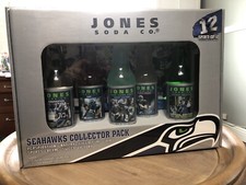 Jones Soda Co. Seattle Seahawks Collector Pack 5-12 FL. OZ Bottles RARE & SEALED