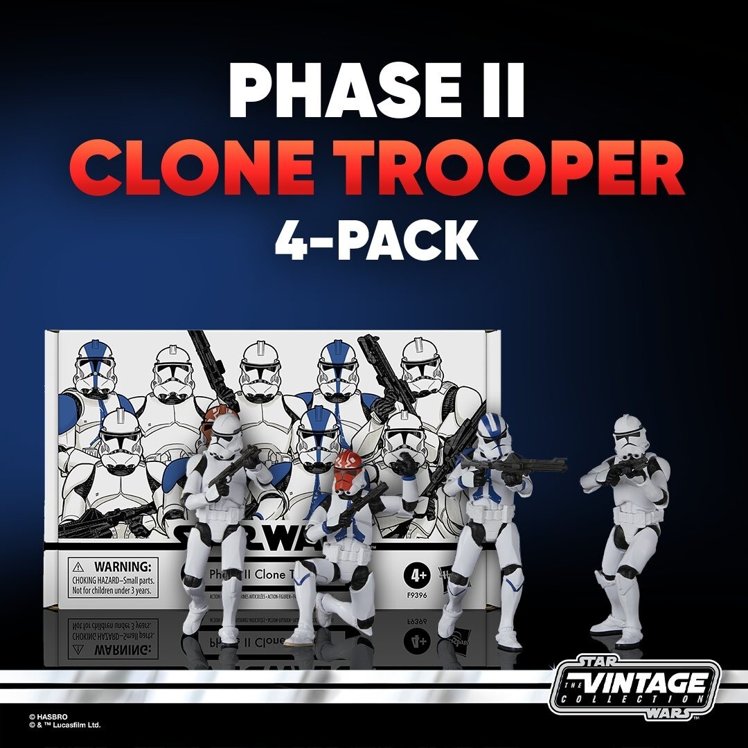 2024 Star Wars Vintage PHASE II 501 332 CLONE TROOPER 3.75