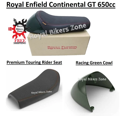 Royal Enfield Continental GT 650 "Premium Touring Rider Seat with Cowl" Green - Photo 1/4