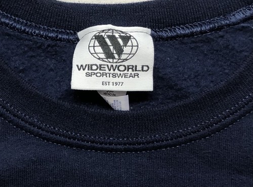 UCLA Wideworld Crew Neck Sweatshirt Embroidered Size Large Blue Yellow Vintage - Picture 6 of 6